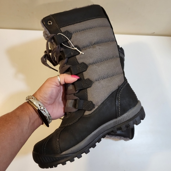 TIMBERLAND Mt. HAYES Women's Tall Waterproof insulated Snow Two Tones size 6 - Picture 7 of 11